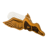 Tall Tails Natural Leather Quacker Rope Tug