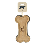 Tall Tails Natural Leather & Wool Bone Toy for Dogs