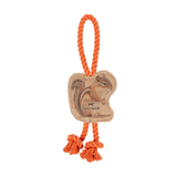 Tall Tails Natural Leather & Wool Chipmunk Tug Toy for Dogs
