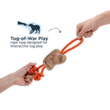 Tall Tails Natural Leather & Wool Chipmunk Tug Toy for Dogs