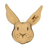 Tall Tails Natural Leather & Wool Rabbit Toy for Dogs