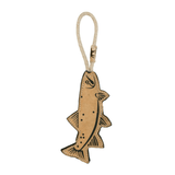 Tall Tails Natural Leather & Wool Trout Tug Toy for Dogs