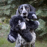 Tall Tails Plush Gorilla with Inner Rope Body - Durable, Squeaky Tug Toy for Dogs