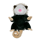 Tall Tails Plush Possum with Inner Rope Body - Durable, Squeaky Tug Toy for Dogs