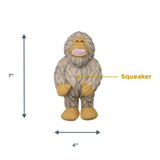 Yeti natural latex squeaky interactive dog toy.
