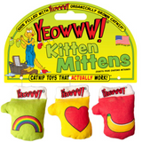YEOWWW! Kitten Mittens 3 Pack - Durable Catnip Infused Toy for Cats