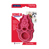 KONG ZoomGroom -Rubber Grooming Brush for Dogs