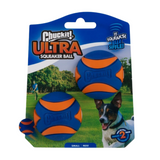 Chuckit Ultra! Squeaker Ball 2 Pack - Squeaky, Floating, Bouncy Balls for Dogs