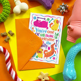 Scoff Paper Edible Card Gotcha Day One Of Us - Chicken Flavour Gotcha Day Card
