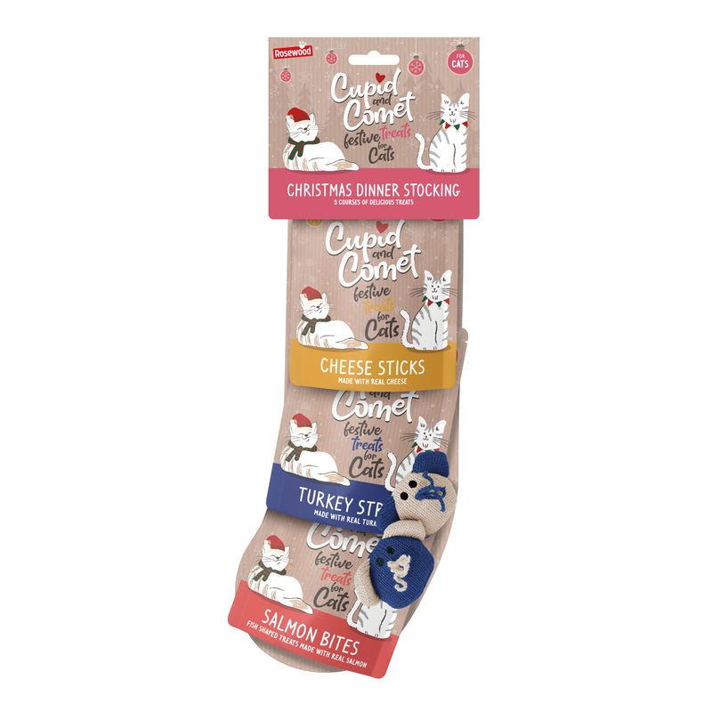 Rosewood Christmas Dinner Cat Stocking