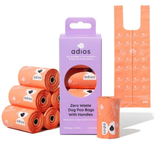 Adios Compostable Poo Bags on a Roll with Handles - 120 Bags