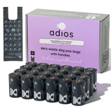 Adios Compostable Poo Bags on a Roll with Handles - 360 Bags