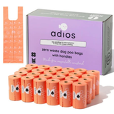 Adios Compostable Poo Bags on a Roll with Handles - 360 Bags
