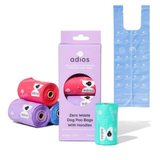 Adios Compostable Poo Bags on a Roll with Handles - 60 Bags