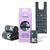 Adios Compostable Poo Bags on a Roll with Handles - 60 Bags