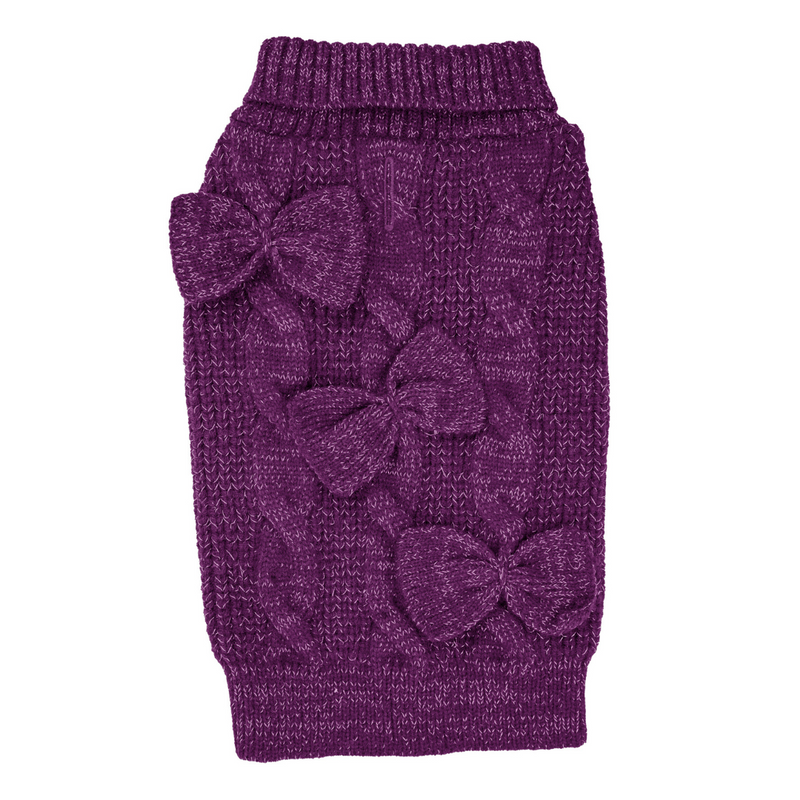 Dog Life Sparkle Bow Jumper Purple