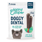 Edgard Cooper Doggy Dental Cool Mint Oil & Strawberry - Plant Based Dental Chew for Dogs