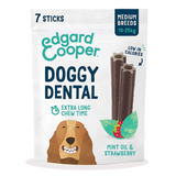 Edgard Cooper Doggy Dental Cool Mint Oil & Strawberry - Plant Based Dental Chew for Dogs