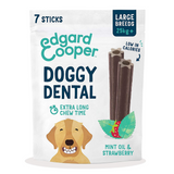 Edgard Cooper Doggy Dental Cool Mint Oil & Strawberry - Plant Based Dental Chew for Dogs