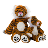 Fabdog Floppy Tiger Plush Dog Toy