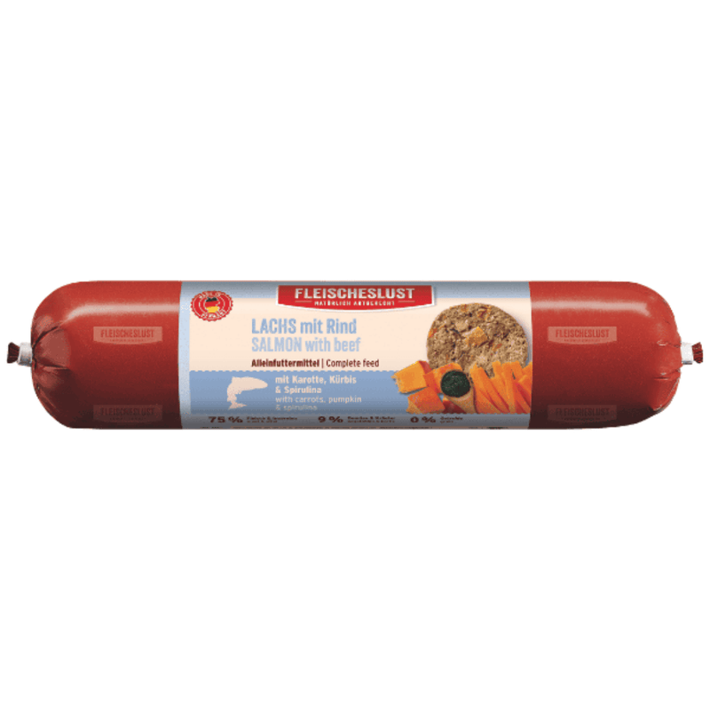 Fleischeslust Classic Salmon with Beef, Carrot, Pumpkin & Spirulina