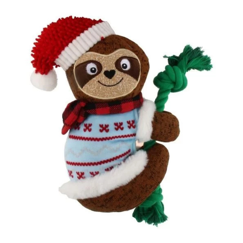 GiGwi Plush Sloth with Rope - Tug toy for Dogs