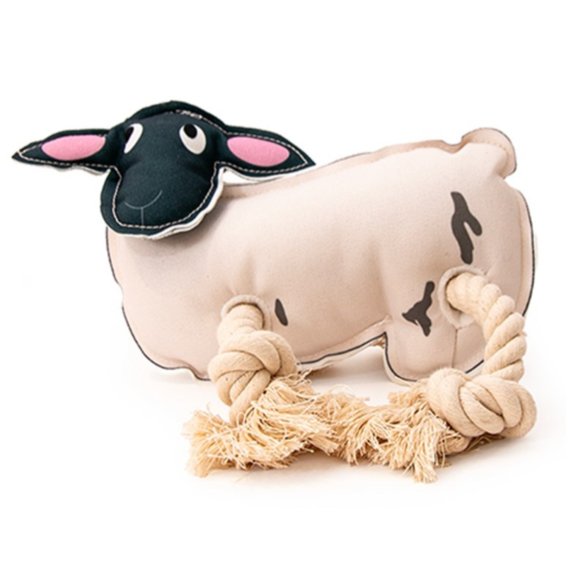 Green Elk Canvas Buddies Sheep with Rope
