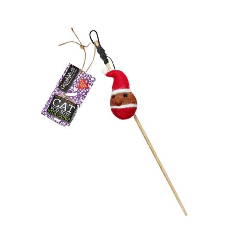 Green & Wilds Santa Claws Teaser Toy With Catnip Eco Cat Toy