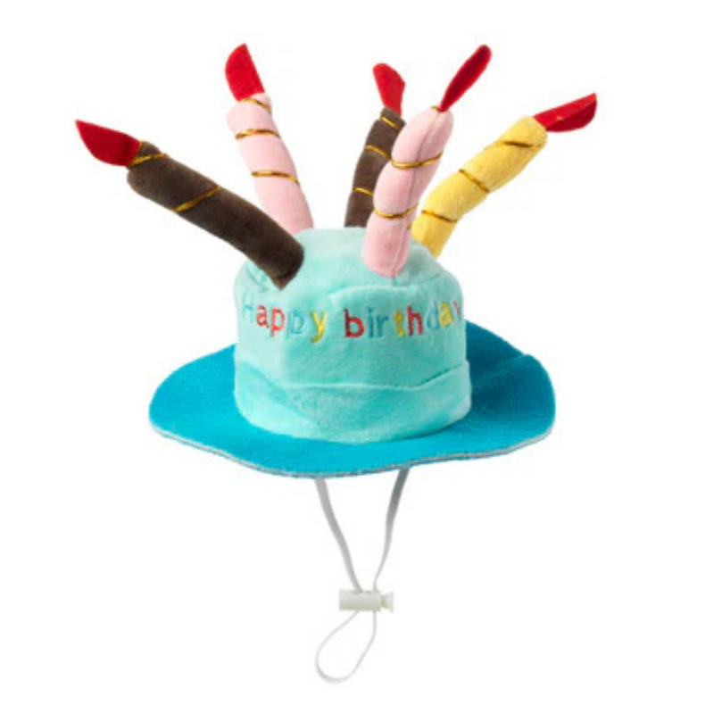 House of Paws Birthday Candle Cake Hat  Blue