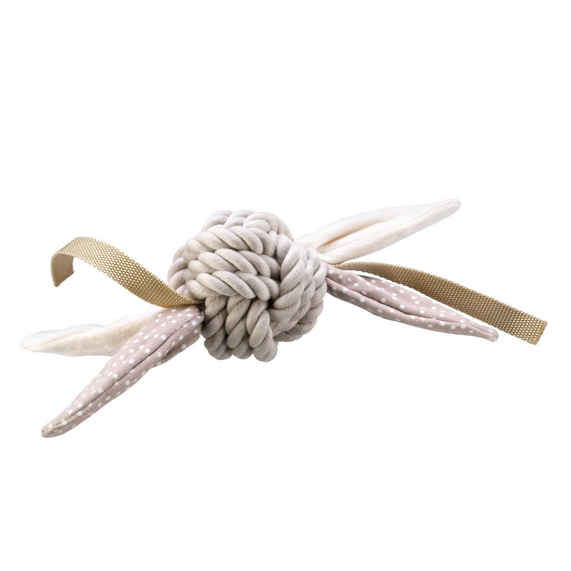 House of Paws Rope Ball With Brown Tags
