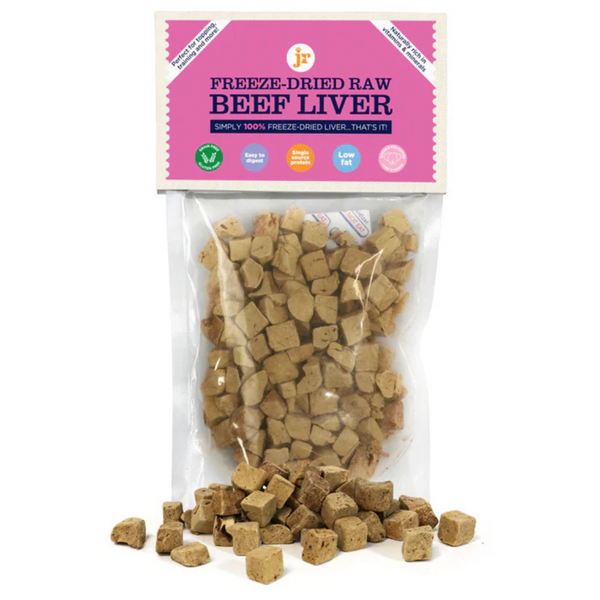 JR Freeze-Dried Beef Liver Treats – 100% Natural, Grain-Free, Raw Treats for Dogs