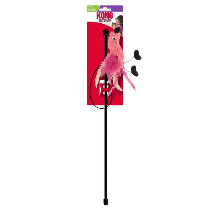 KONG Cat Feather Teaser Toy (Assorted Characters)