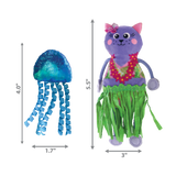 KONG Cat Tropics Hula 2 Pack - Plush Catnip Infused Toys for Cats