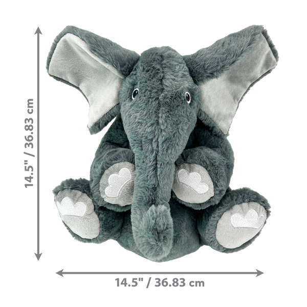 KONG Comfort Kiddos Jumbo Elephant - Removable Squeaker XL Plush Toy for Dogs