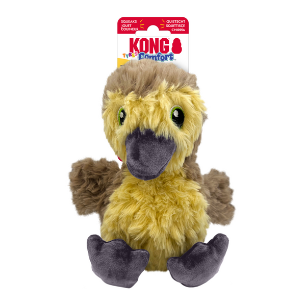 KONG Comfort Tykes Gosling - Removable Grunter Plush Toy for Dogs