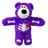 KONG Halloween Wild Knots Skeleton Bear (Assorted Characters) - Squeaky Plush Cuddle Toy for Dogs