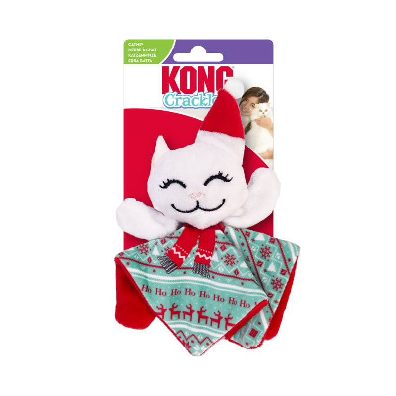 KONG Holiday Crackles Santa Kitty