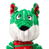 KONG Holiday Floppy Knots Fox - Squeaky Plush Toy for Dogs