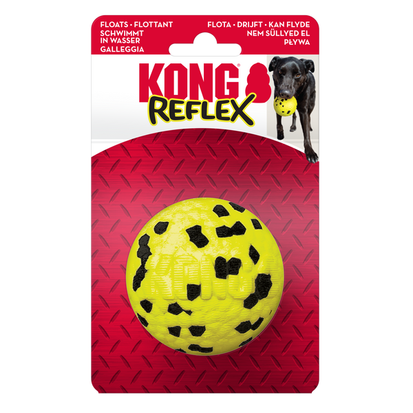 KONG Reflex Ball - Ultra Durable, Bouncy, Floating Ball for Dogs