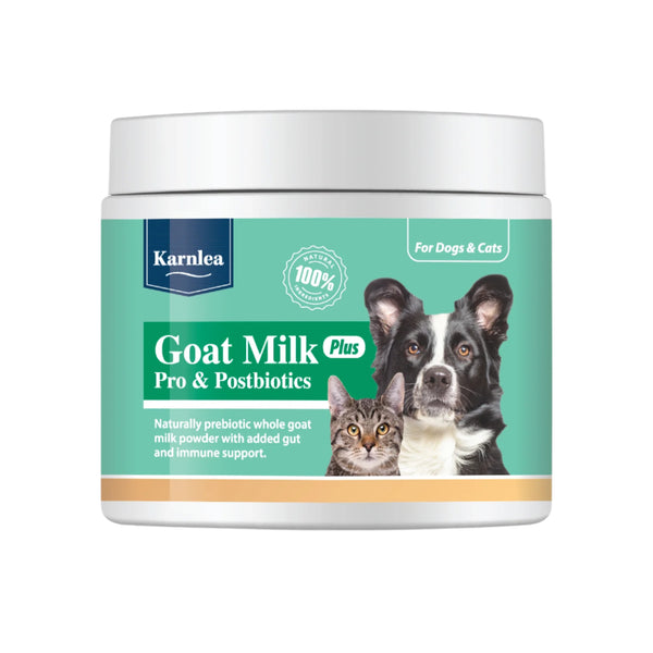 Karnlea Goat Milk Plus Powder - Pro and Postbiotics for Dogs & Cats