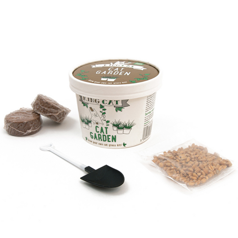 King Catnip Grass Kit - Digestion & Hairball Support Indoor Grass for Cats 