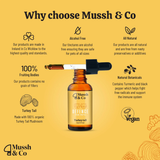 Mussh & Co Defence For Pets Turkey Tail Drops with Turmeric & Black Pepper