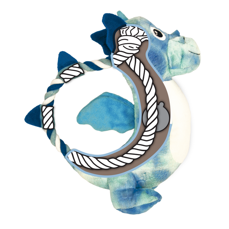 KONG Dragon Knots Toy (Assorted Colours)