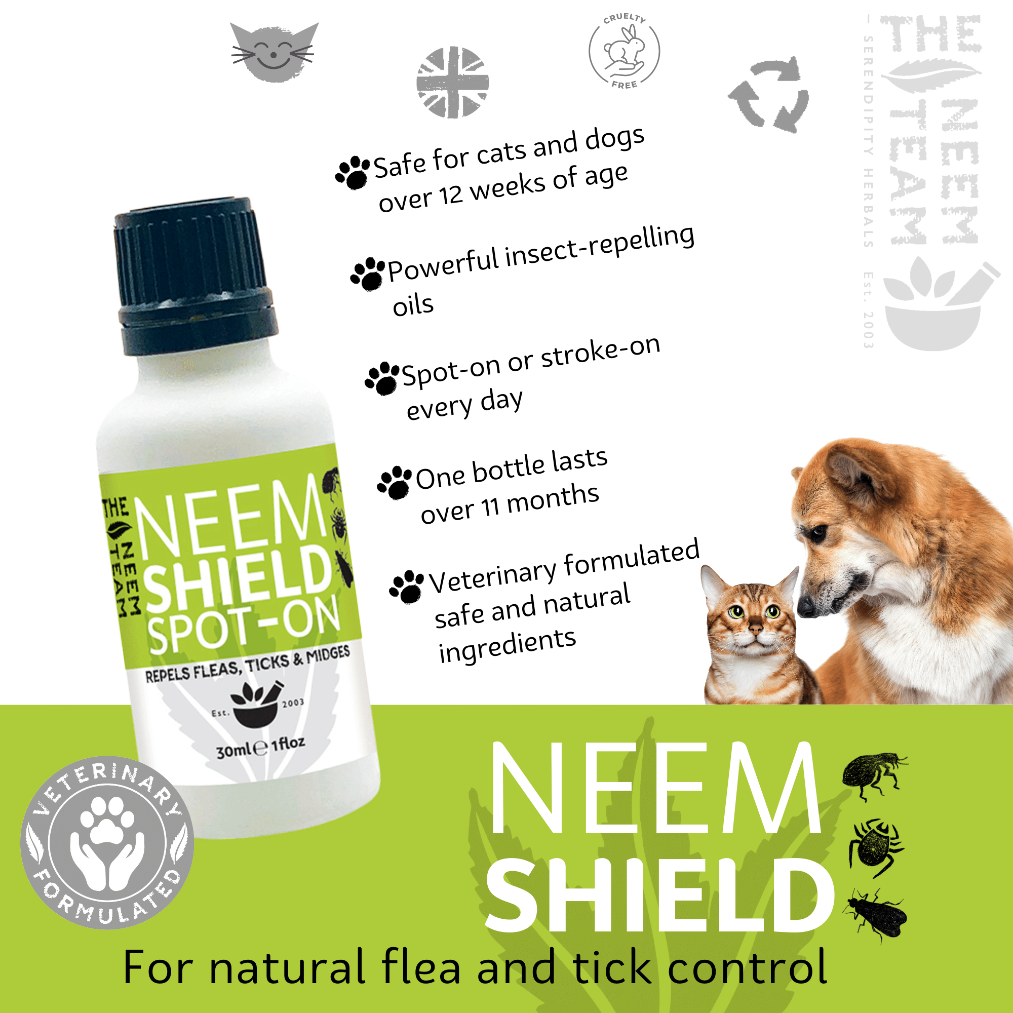 Photo inspiration: Visual Reference: Serendipity Neem Shield Spot On For Flea Control