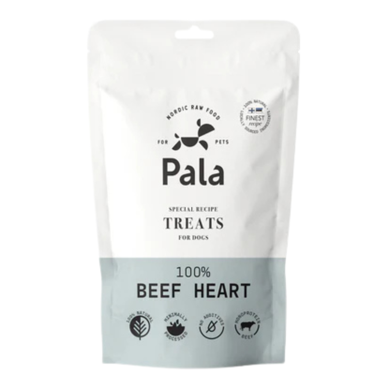 Pala Treats 100% Beef Heart - Air Dried Treats for Dogs & Cats