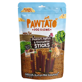 Pawtato Peanut, Apple Cinnamon Sticks - Low Fat, Hypoallergenic Dental Treats