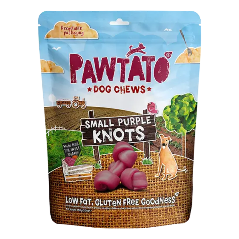 Pawtato Small Purple Knots - Low Fat Treats for Dogs