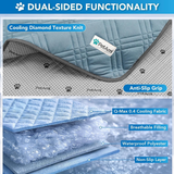 PetAmi Dusty Blue Waterproof Anti Slip Cooling Tech Mat