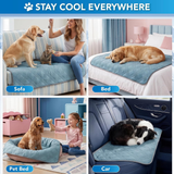 PetAmi Dusty Blue Waterproof Anti Slip Cooling Tech Mat