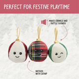 Rosewood Festive Bauble Trio Plush Toy with Catnip for Cats